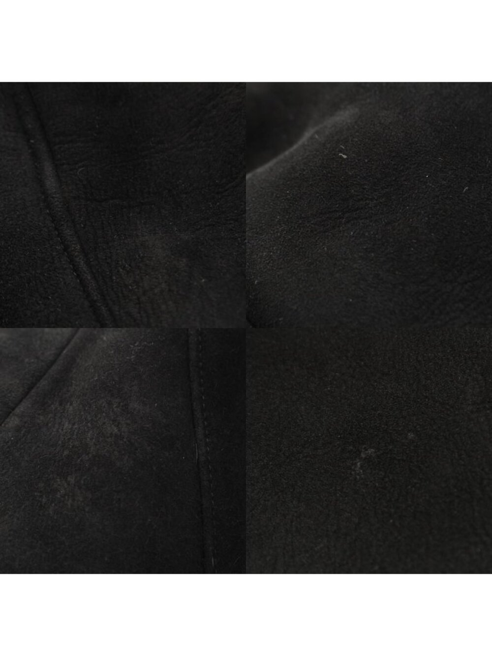 Loewe Cowhide Shearling Vintage Logo Button Coat Black 40 - Picture 9 of 10